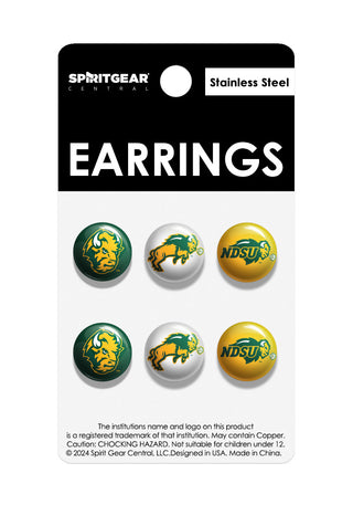 NDSU Bison Stud Earrings