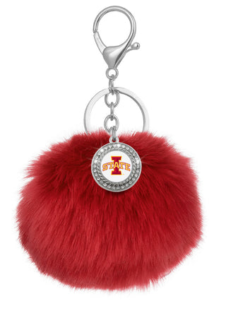 Iowa State Cyclones Pom Pom Keychains