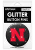 Nebraska Cornhuskers Glitter Button Pins