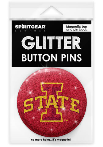 Iowa State Cyclones Glitter Button Pins