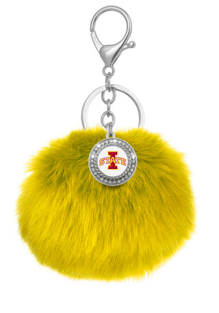 Iowa State Cyclones Pom Pom Keychains