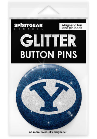 BYU Cougars Glitter Button Pins