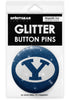 BYU Cougars Glitter Button Pins