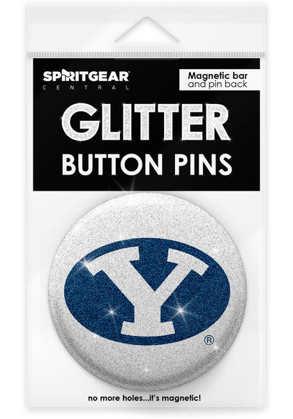 BYU Cougars Glitter Button Pins