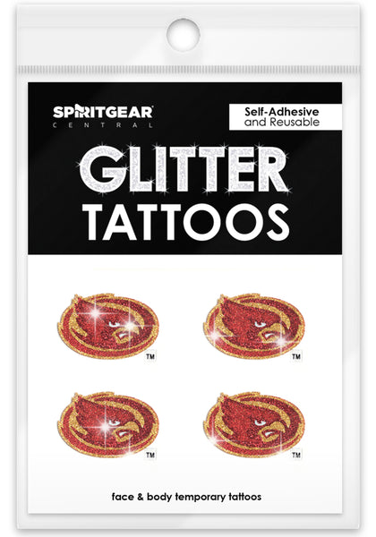 Iowa State Cyclones Glitter Tattoos 4 Pack