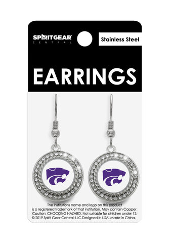 Kansas State Wildcats Dangle Earrings