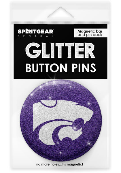 Kansas State Wildcats Glitter Button Pins