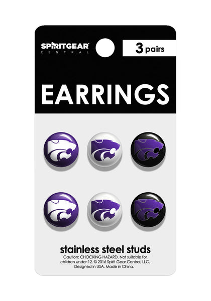 Kansas State Wildcats Stud Earrings