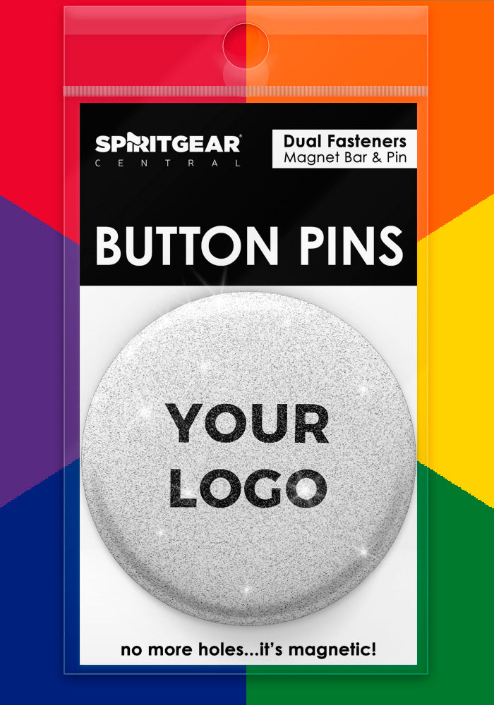 Custom Glitter Button Pins