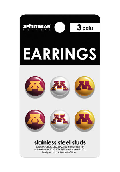 Minnesota Golden Gophers Stud Earrings