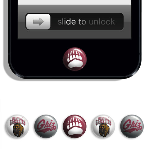 Montana Grizzlies Udots iPhone iPad Buttons - Spirit Gear Central