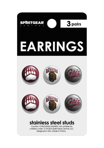 Montana Grizzlies Stud Earrings