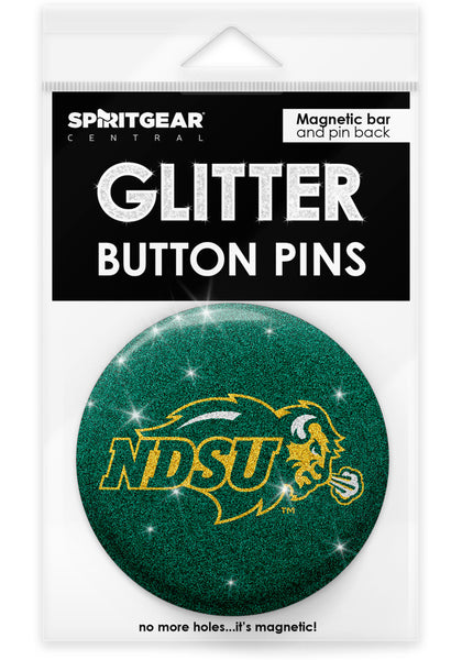 NDSU Bison Glitter Button Pins