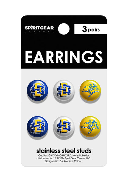 South Dakota State Jackrabbits Stud Earrings