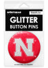 Nebraska Cornhuskers Glitter Button Pins