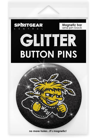 Wichita State Shockers Glitter Button Pins