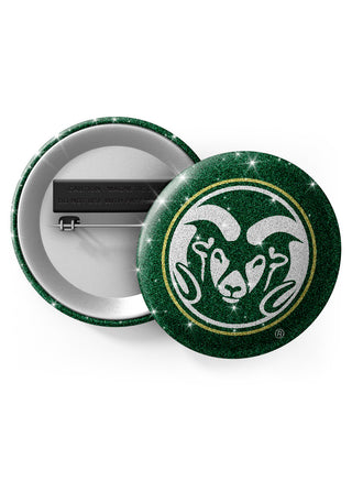 Colorado State Rams Glitter Button Pins