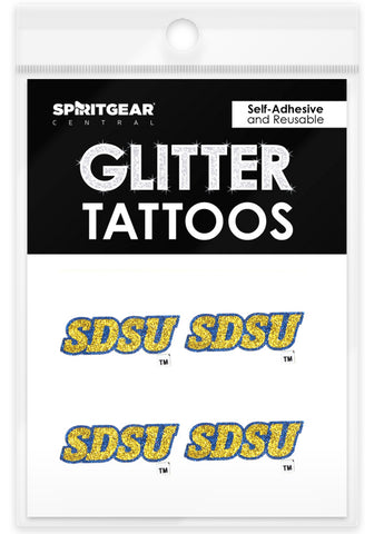 South Dakota State Jackrabbits Glitter Tattoos 4 Pack